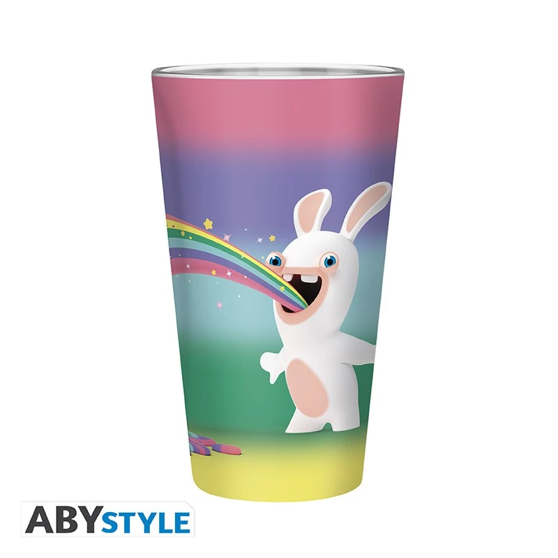 ABYstyle LAPINS CRETINS Verre XXL Arc En Ciel 2 ABYstyle LAPINS CRETINS Verre XXL Arc En Ciel – Image 2