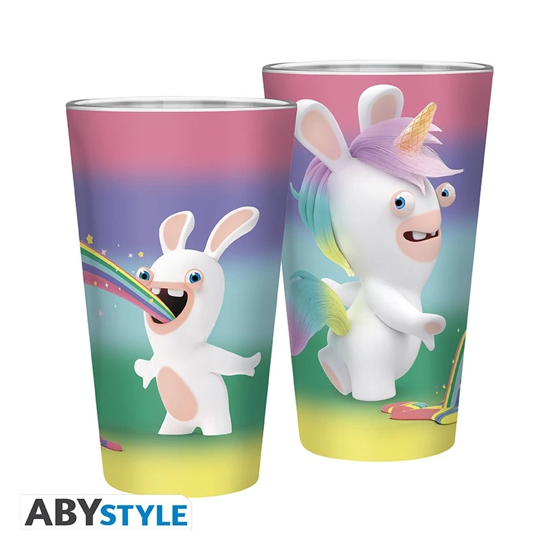 ABYstyle LAPINS CRETINS Verre XXL Arc En Ciel 3 ABYstyle LAPINS CRETINS Verre XXL Arc En Ciel – Image 3