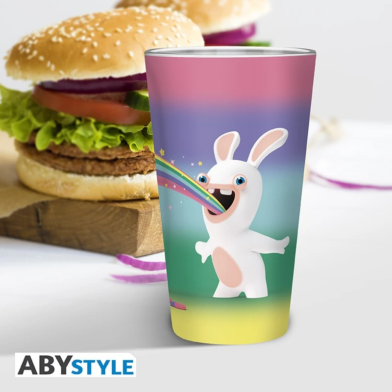 ABYstyle LAPINS CRETINS Verre XXL Arc En Ciel 5 ABYstyle LAPINS CRETINS Verre XXL Arc En Ciel – Image 5