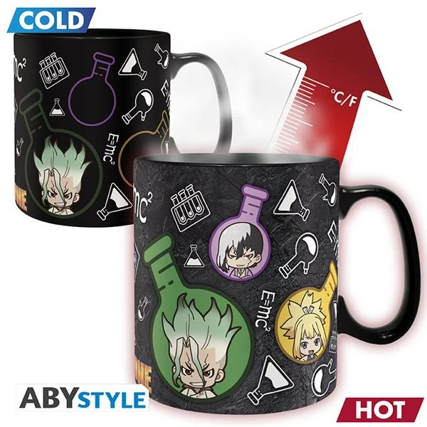 ABYstyle DR STONE Mug Thermo-réactif Groupe Formules 2 ABYstyle DR STONE Mug Thermo-réactif Groupe Formules – Image 2