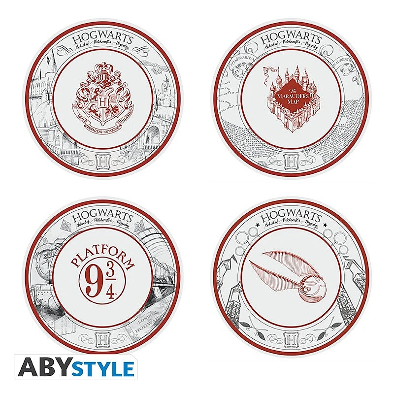 ABYstyle HARRY POTTER Set De 4 Assiettes Univers Harry Potter 2 ABYstyle HARRY POTTER Set De 4 Assiettes Univers Harry Potter – Image 2