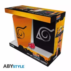 ABYstyle Naruto - Naruto Shippuden - Coffret Cadeau - Verre XXL + Pin S + Notebook - Konoha