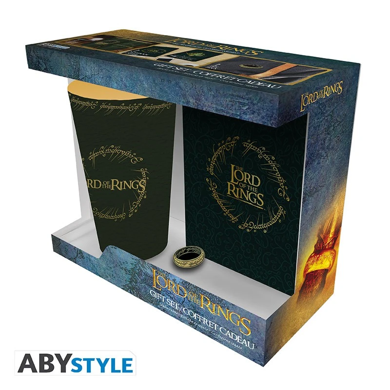 ABYstyle LE SEIGNEUR DES ANNEAUX Coffret Cadeau Verre XXL+Pin's+Carnet Anneau 2 ABYstyle LE SEIGNEUR DES ANNEAUX Coffret Cadeau Verre XXL+Pin's+Carnet Anneau – Image 2