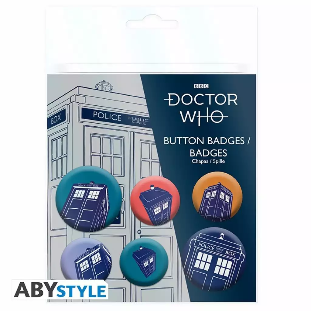 ABYstyle Doctor Who - Pack De 6 Badges - Le Tardis 1 ABYstyle Doctor Who - Pack De 6 Badges - Le Tardis