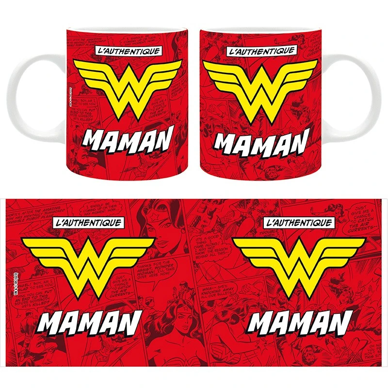 ABYstyle Wonder Woman - Mug 320Ml - L'Authentique "W" Maman 2 ABYstyle Wonder Woman - Mug 320Ml - L'Authentique "W" Maman – Image 2