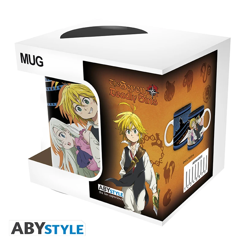 ABYstyle THE SEVEN DEADLY SINS Mug Meliodas, Elizabeth, & Hawk 6 ABYstyle THE SEVEN DEADLY SINS Mug Meliodas, Elizabeth, & Hawk – Image 6
