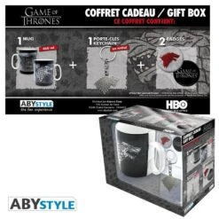 ABYstyle GAME OF THRONES Coffret Cadeau Stark Mug + Porte-clés + Badges