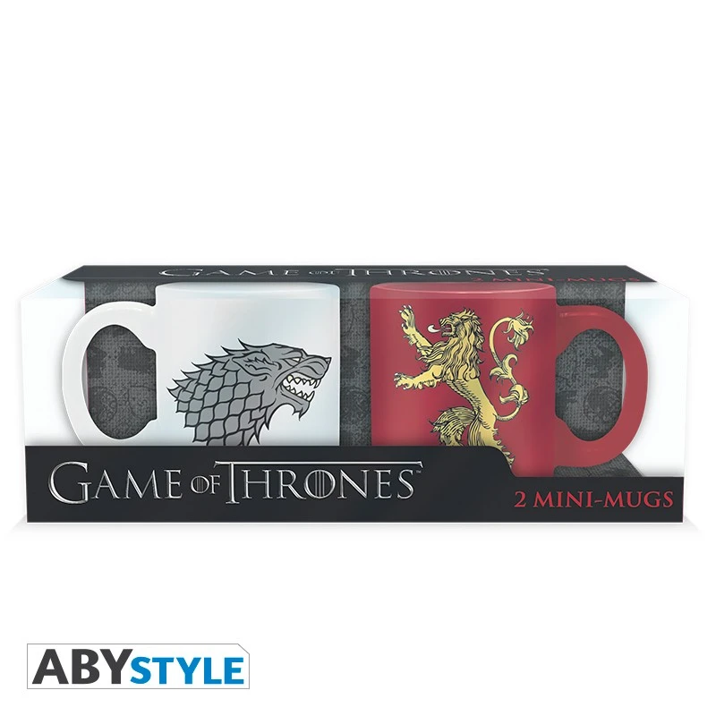 ABYstyle Game Of Thrones - Set 2 Mugs à Espreso Stark & Lannister - 110 Ml 2 ABYstyle Game Of Thrones - Set 2 Mugs à Espreso Stark & Lannister - 110 Ml – Image 2