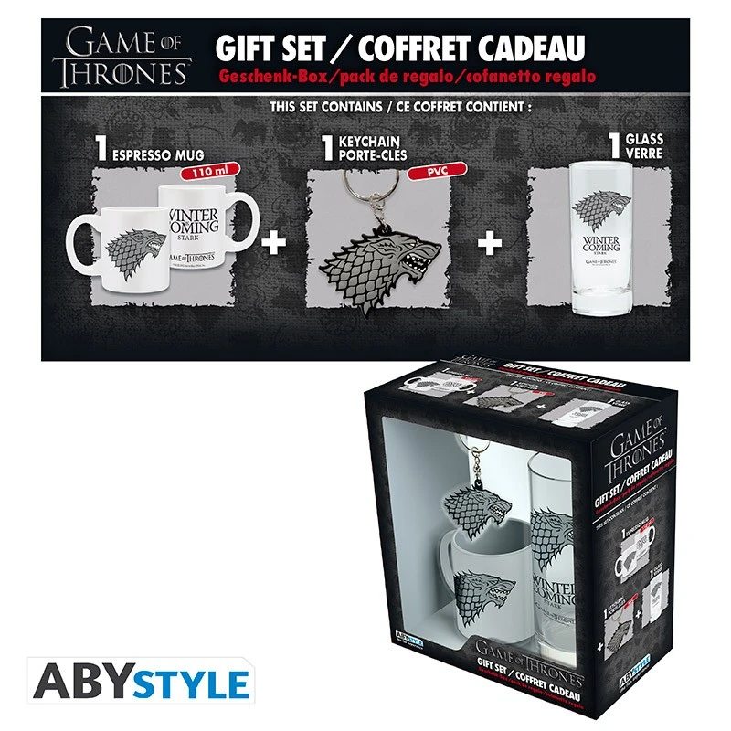 ABYstyle GAME OF THRONES Coffret Cadeau Stark Mug à Espresso + Porte-clés + Verre 5 ABYstyle GAME OF THRONES Coffret Cadeau Stark Mug à Espresso + Porte-clés + Verre – Image 5