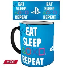 ABYstyle PLAYSTATION Mug Thermo-réactif Manger Dormir Recommencer