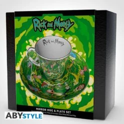 ABYstyle RICK AND MORTY Tasse à Café Miroir Et Soucoupe Portail