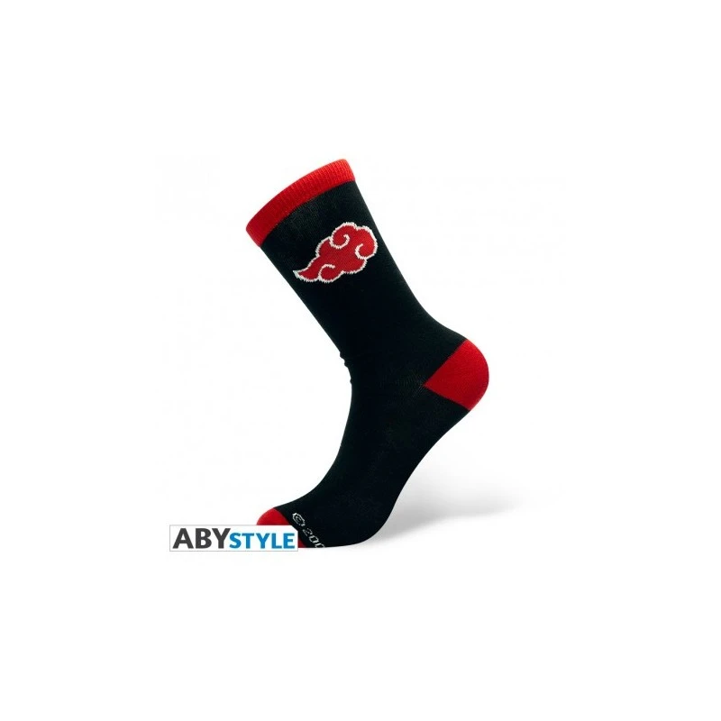 ABYstyle NARUTO SHIPPUDEN - Chaussettes- Noir & Rouge - Akatsuki (Taille Unique) 2 ABYstyle NARUTO SHIPPUDEN - Chaussettes- Noir & Rouge - Akatsuki (Taille Unique) – Image 2