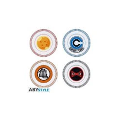 ABYstyle DRAGON BALL - Set De 4 Assiettes - Emblèmes