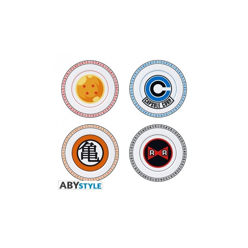 ABYstyle DRAGON BALL - Set De 4 Assiettes - Emblèmes 1 ABYstyle DRAGON BALL - Set De 4 Assiettes - Emblèmes